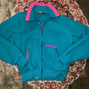 Vintage Columbia fleece lined zip up!